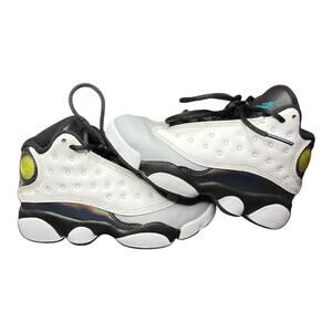 Jordan 13 Retro BP Kids Shoes Size 11C White Black Teal Gray 414575-115